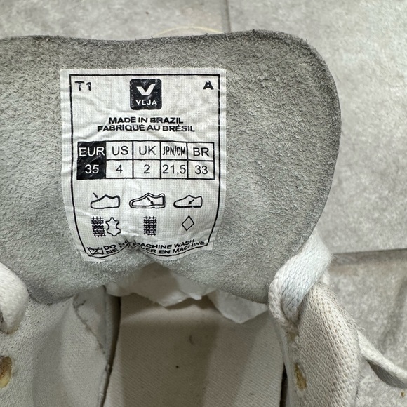 Veja V-10 Flannel Sneakers Shoes Snow Black - Picture 5 of 6